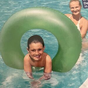 NEW Frosted Neon Green Swim Ring – Bestway H2O GO! – Ages 10+